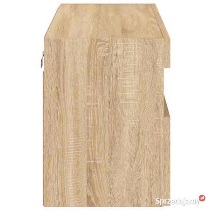 Ścienna szafka TV z LED dąb sonoma 80x30x40 Warszawa