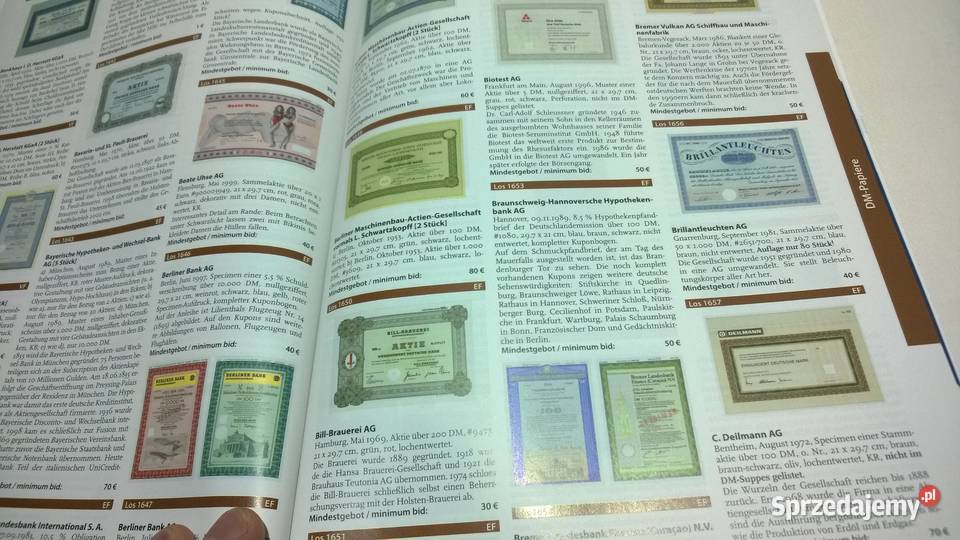 katalog aukcyjny papierów wartościowych 55 Warszawa