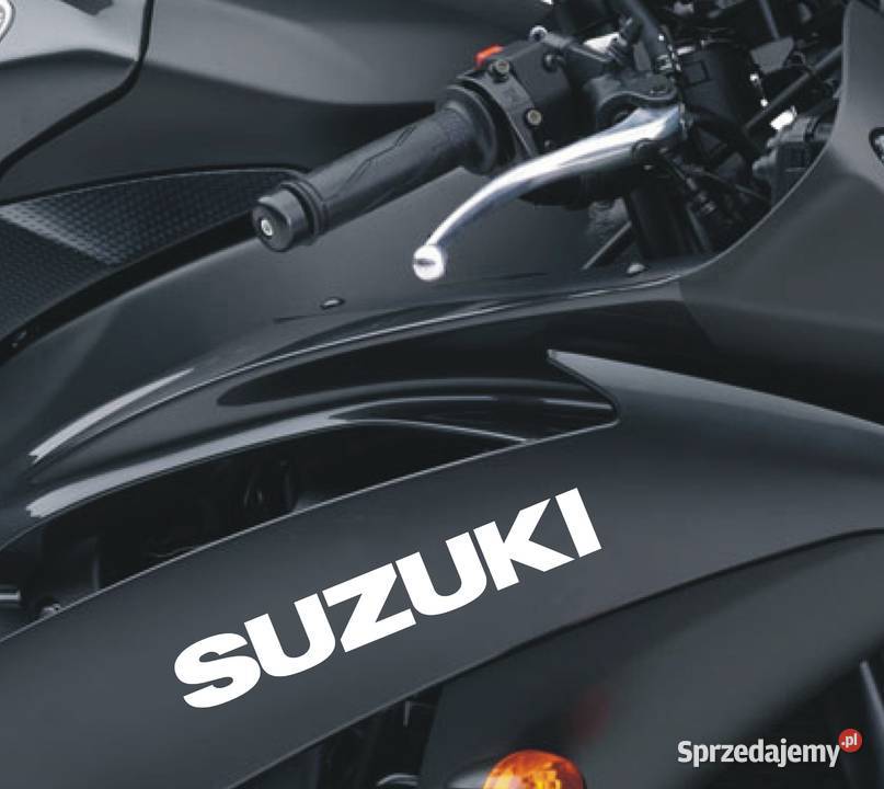 SUZUKI białe naklejki na motocykl owiewka 25x4 i Kraków