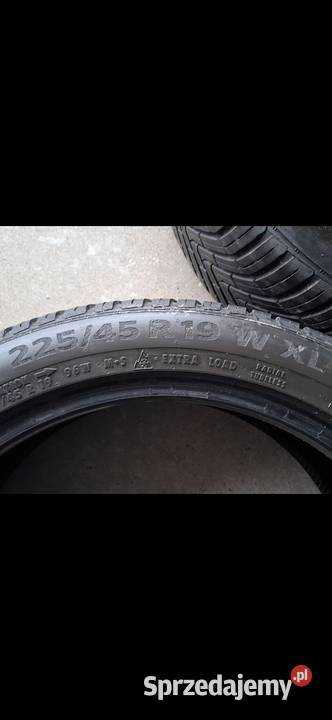 Opony 2x Continental Allseason 225 45 19 96W XL W do 270 km/h Turek sprzedam