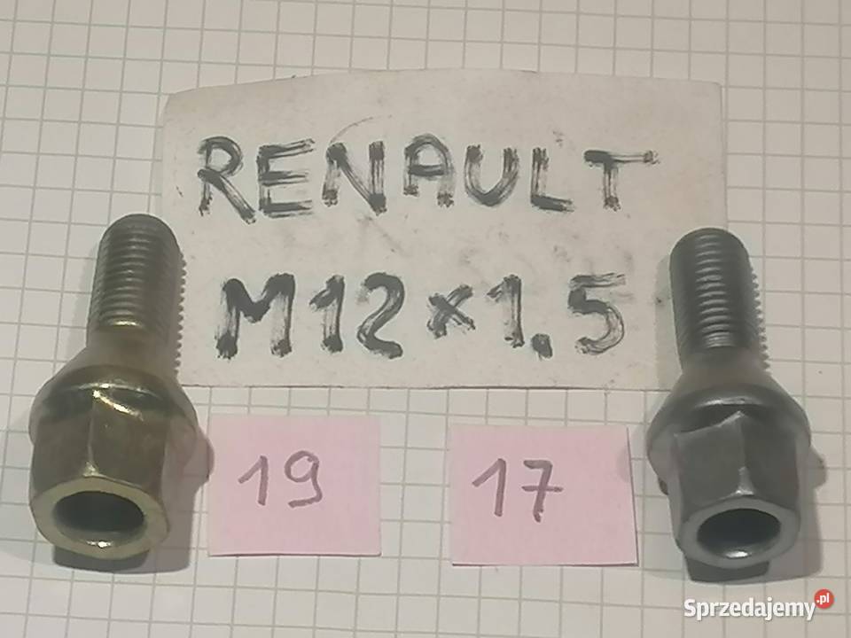 śruba koła M12x15 nowa klucz 17 19 RenaultDacia Piotrków Trybunalski
