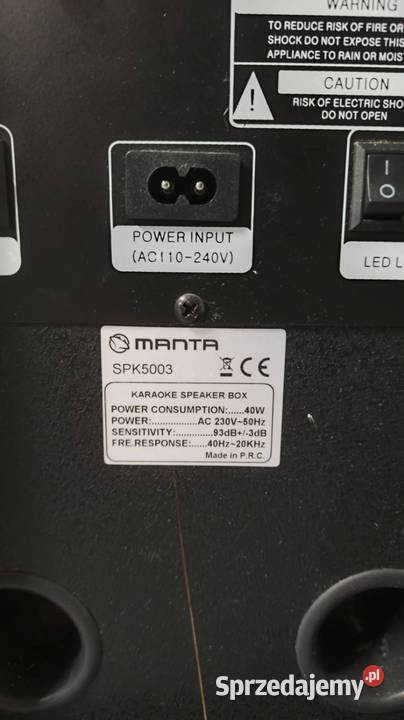 Manta SPK5003 Karaoke speaker box Puławy sprzedam