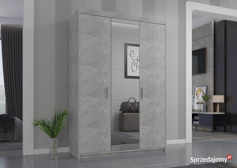 Trzydrzwiowa szafa 133 z lustrem szybka wysyłka łódzkie