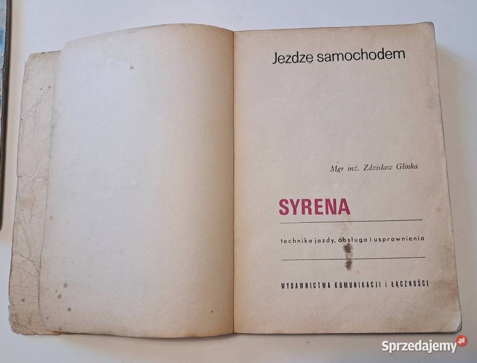 Książka Jeżdżę samochodem Syrena Zdzisław Glinka Kraków