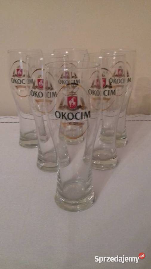 Szklanki wysokie do piwa Okocim do sprzedania Kraków