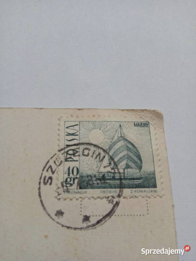 Pocztówka ze Szczecina z 1968r Znaczek śląskie