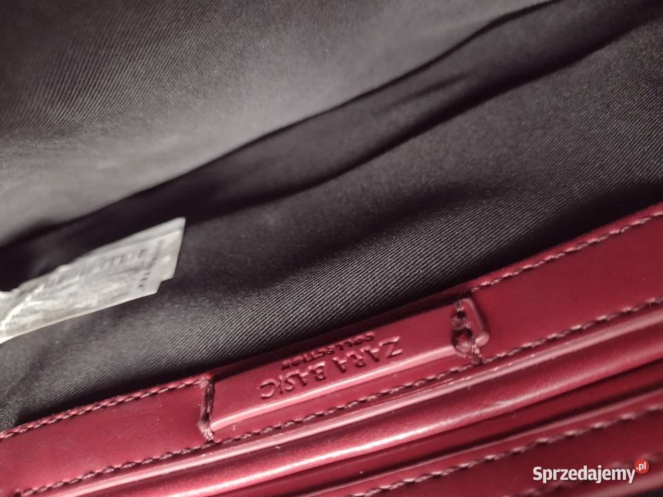 ZARA Bordowa torebka kopertówka z Madrytu małopolskie Kraków sprzedam