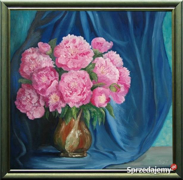 Obraz olejny Piwonie w wazonie Lublin