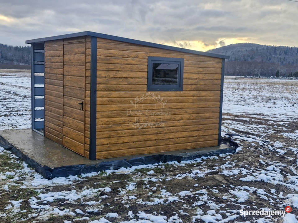 Schowek domek ogrodowy 25x3m okno drewnopodobny podkarpackie sprzedam