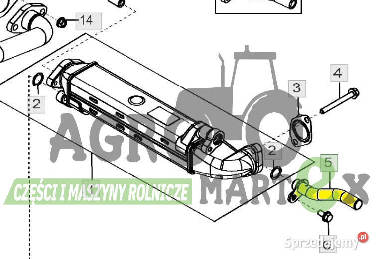 RE538045 RE522948 RURKA EGR JD Pozostałe sprzedam