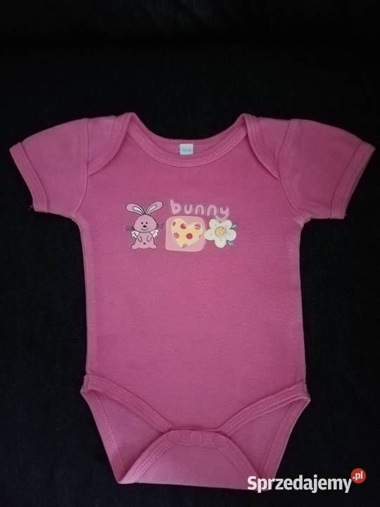Body 5056 z krótkim rękawem zajączek królik dziewczynka