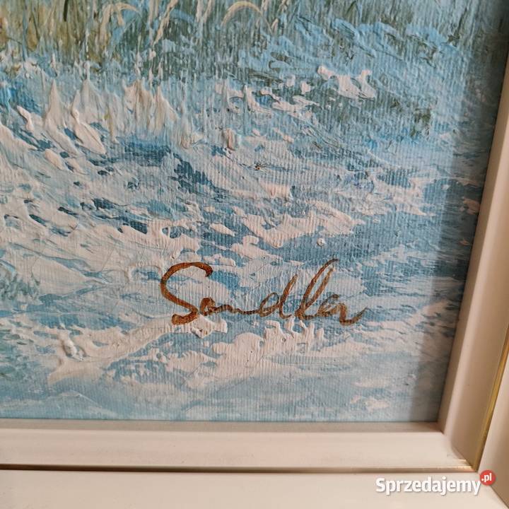 Duży obraz ręcznie malowany ojej na płótnie Wola Łużańska