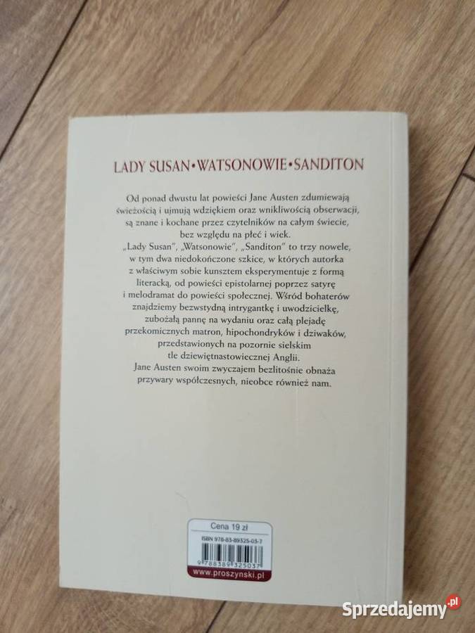 Jane Austen Lady Susan Watsonowie Sanditon Proza i poezja sprzedam