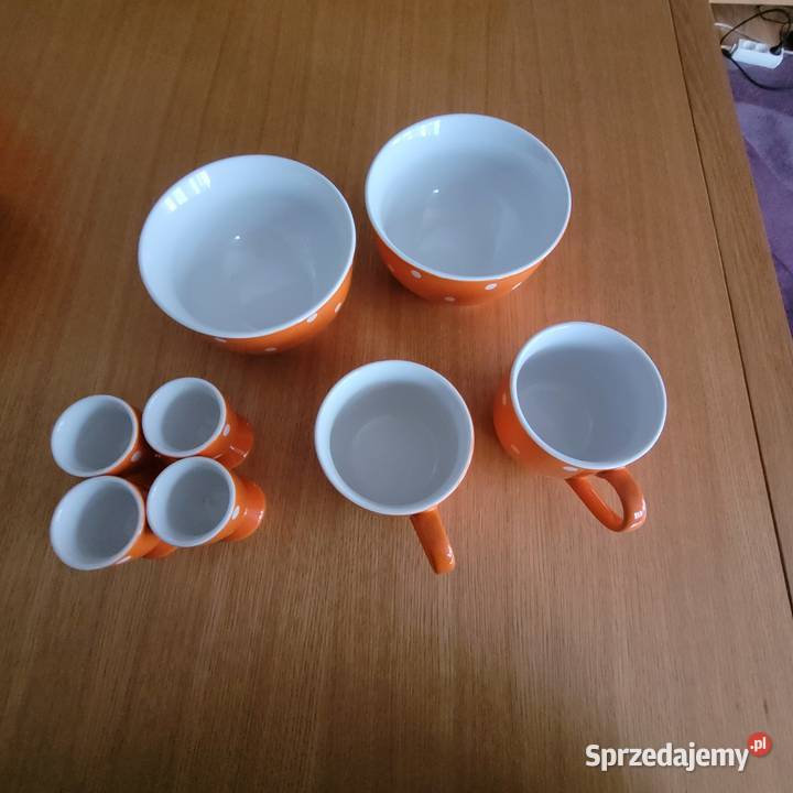 Zestaw dwojga 2 miseczki 2 kubki 2 talerzyki 4 Wyposażenie wnętrz Poznań