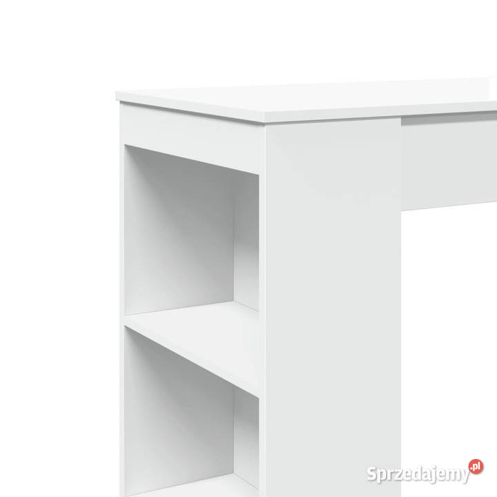 Stolik barowy z półkami biały 95x47x1035 mazowieckie Warszawa