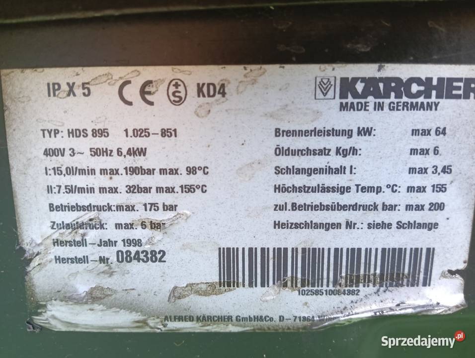 Myjka Gorąco wodna KARCHER HDS 895 Gwarancja Radom sprzedam