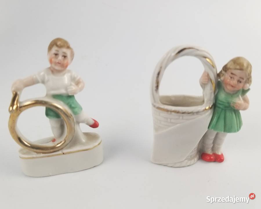 chłopiec z obręczą Lippelsdorf Wagner Apel Porcelana i szkło Warszawa sprzedam