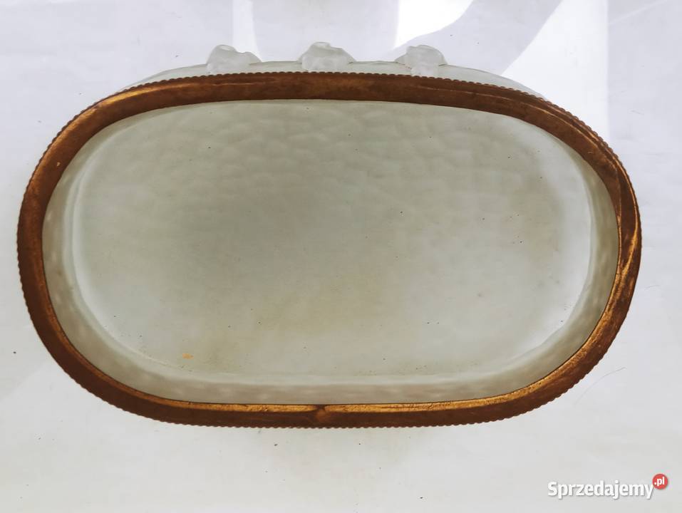 Loetz Żardiniera Szkło Brąz Pozłacany Antyki, Sztuka, Kolekcje lubuskie Nowa Sól