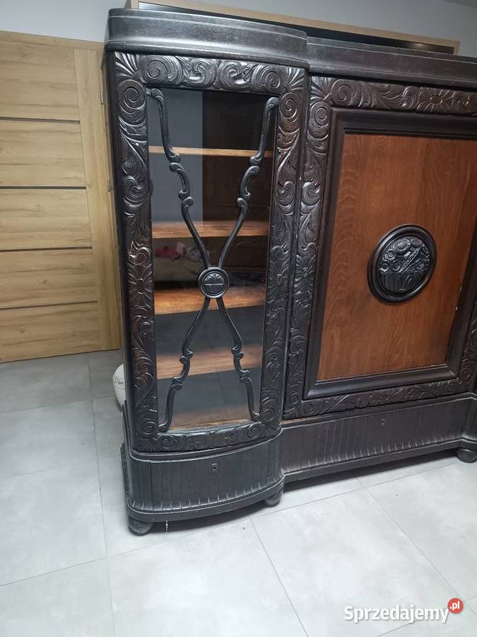 Biblioteka dębowa Kredensy i witryny Leśna sprzedam