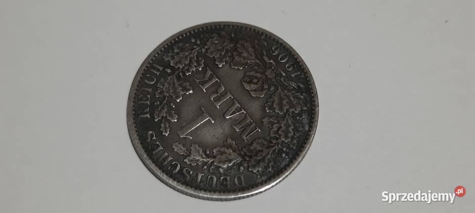 moneta Niemcy 1 marka 1906 A mazowieckie Warszawa