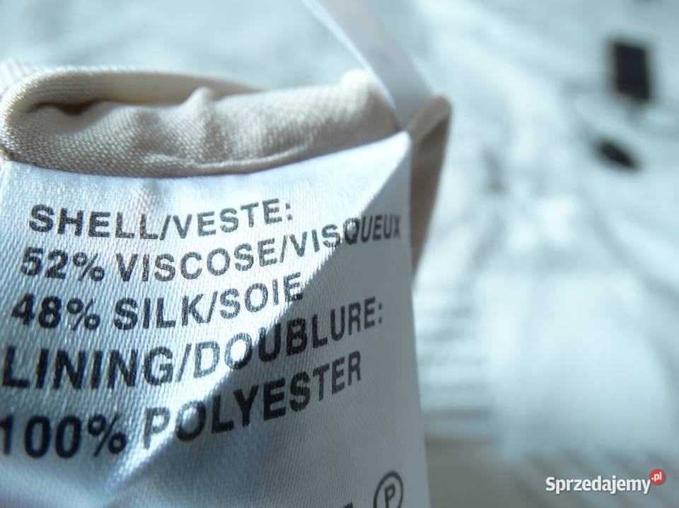 Spódnica Jedwabna Jedwab Wiskoza Beżowa Rozkloszowana  Łomża