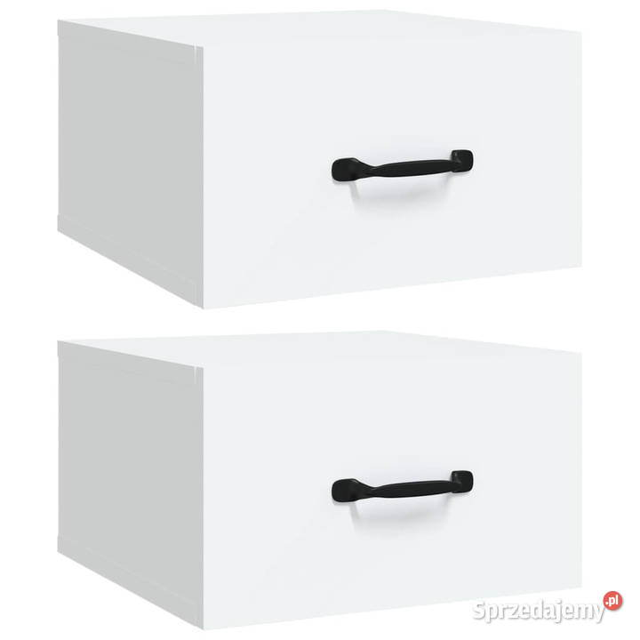Wiszące szafki nocne 2 białe 35x35x20 WM812853 Warszawa