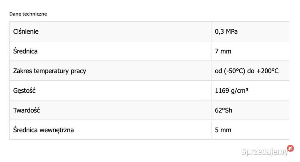 Wężyk silikonowy 5x7mm elastyczny 5mmx7mm 1m Bydgoszcz