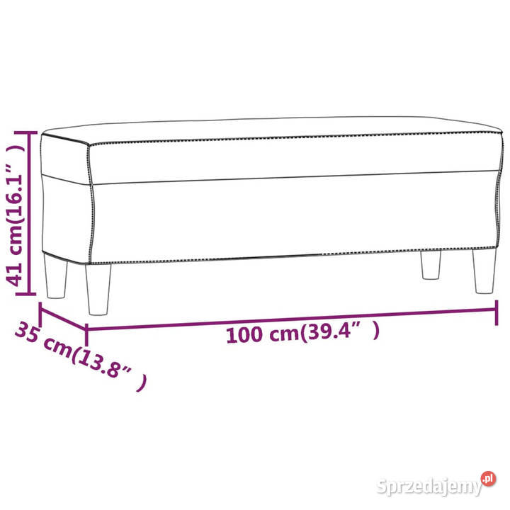 Ławka żółty 100x35x41 tapicerowana aksamitem mazowieckie Warszawa