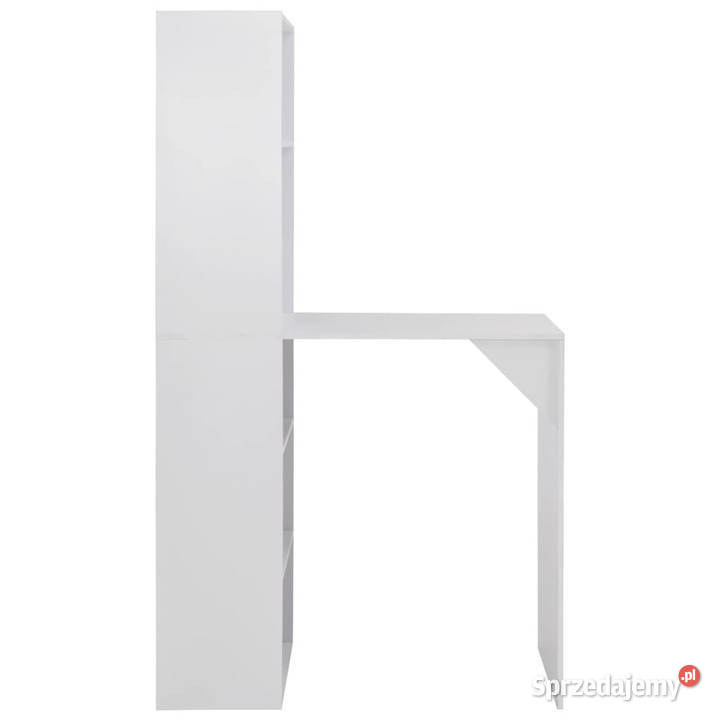 Stolik barowy z szafką biały 115 x 59 x 200 Warszawa