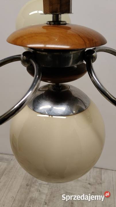 żyrandol sufitowy art Deco vintage lata 50te łódzkie Radomsko