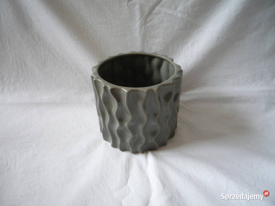Szara doniczka osłonka na doniczkę Szczecin