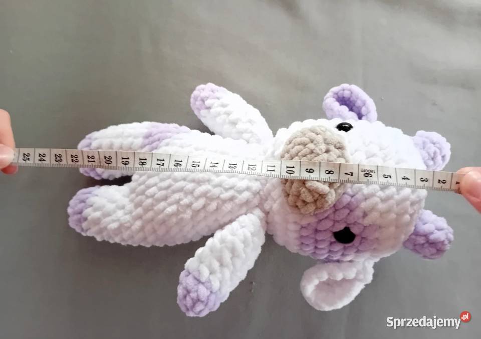 Maskotka misiu na szydełku krówka handmade Sieradz