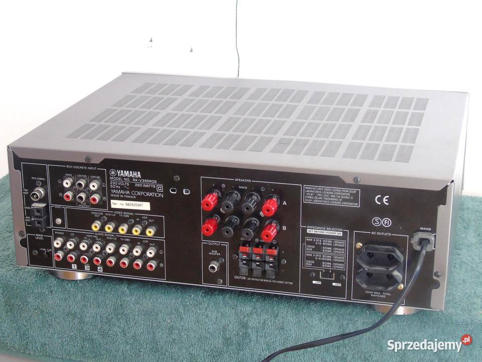 Amplituner Yamaha RXV395 RDS mocny i sprawny Amplitunery Jasło