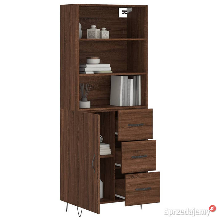 Witrynka brązowy dąb 695x34x180 materiał Warszawa