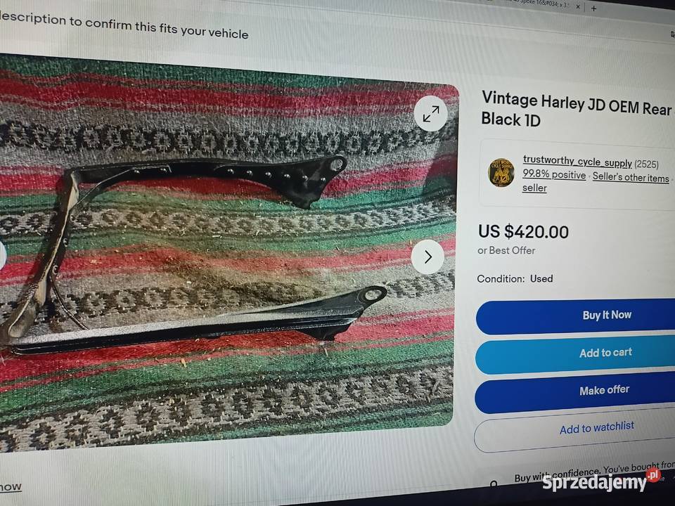 Harley J JD F podstawka centralna koła kujawsko-pomorskie Bydgoszcz