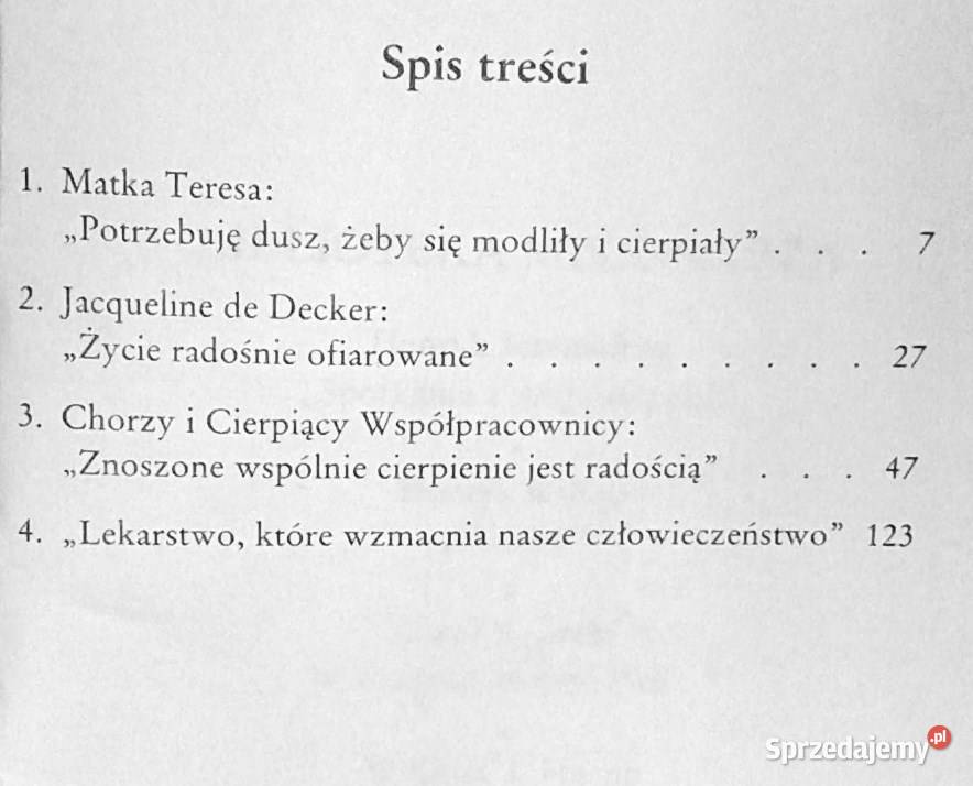 Łańcuch miłości Matka Teresa i jej cierpiący Pozostałe Chełm