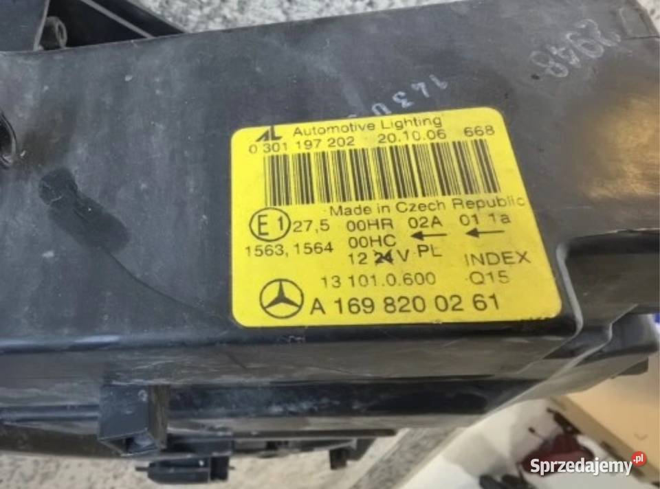 Lampa A klasa w169prawy przód Kielce sprzedam