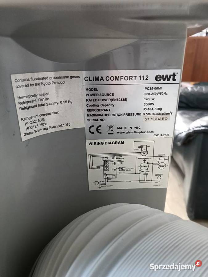 Klimatyzator Ewy clima komfort 112w AGD Hrubieszów