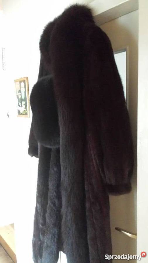 SuperOkazjaPiekny Dlugi Plaszcz Futro Z Norek Kurtki i płaszcze Kruszwica