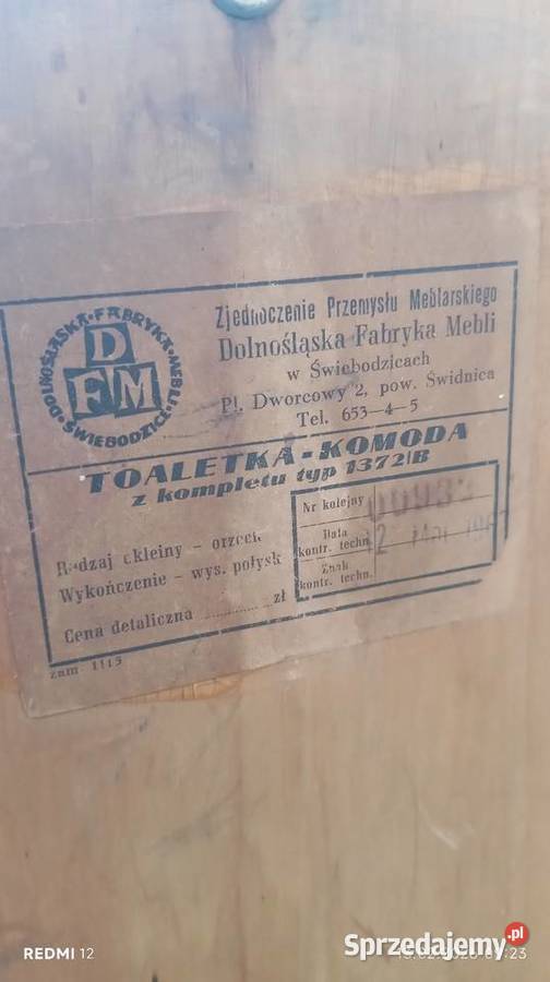 Toaletka PRL Transport Myszków sprzedam