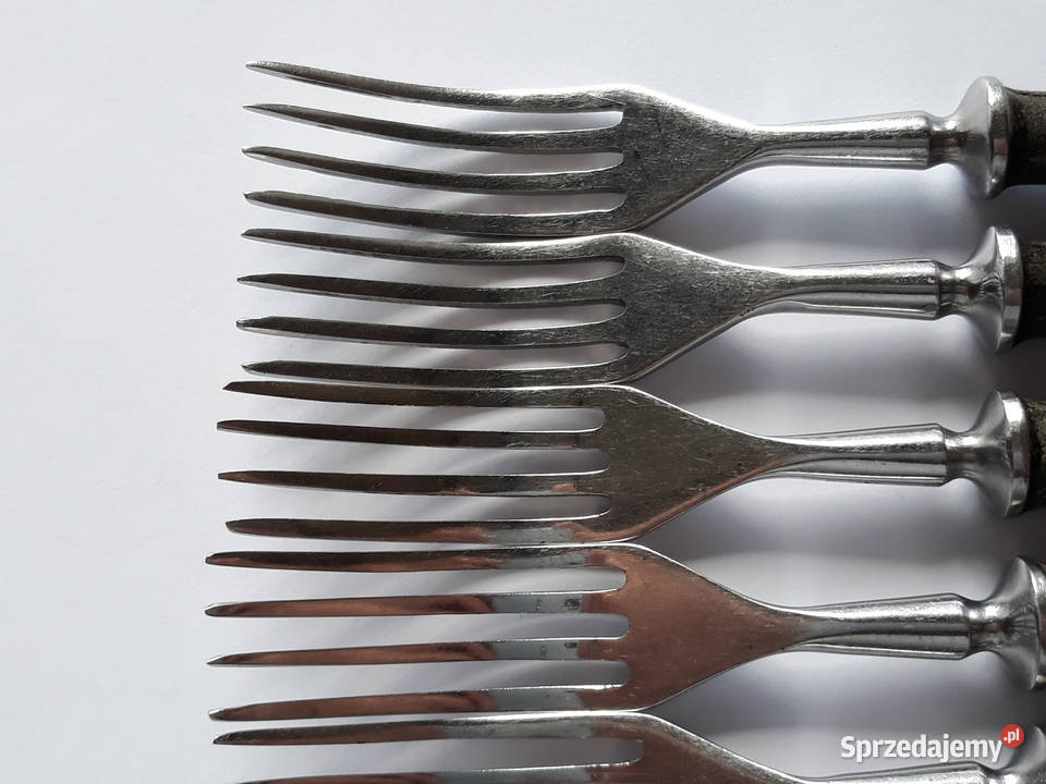 Widelce obiadowe 1 BAKELIT Gerlach sztućce PRL Dąbrowa Górnicza sprzedam