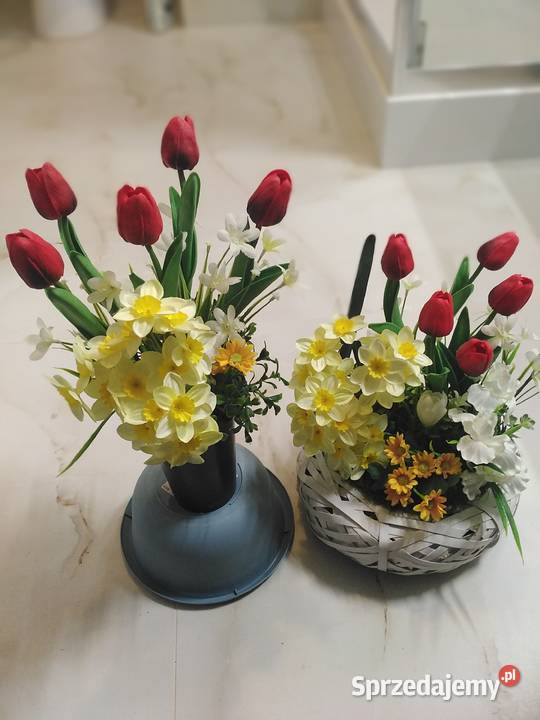 Wiązanka wiosenna z bukietem na cmentarz Kielce