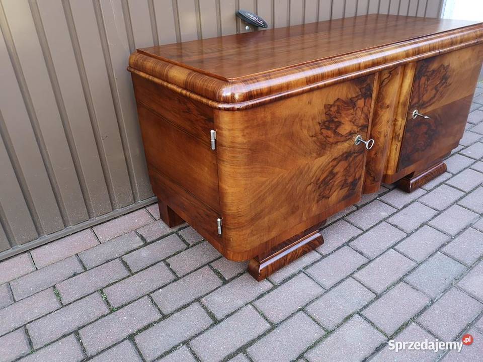 Komoda Szafka RTV ARTDECO Orzech Niska Stara