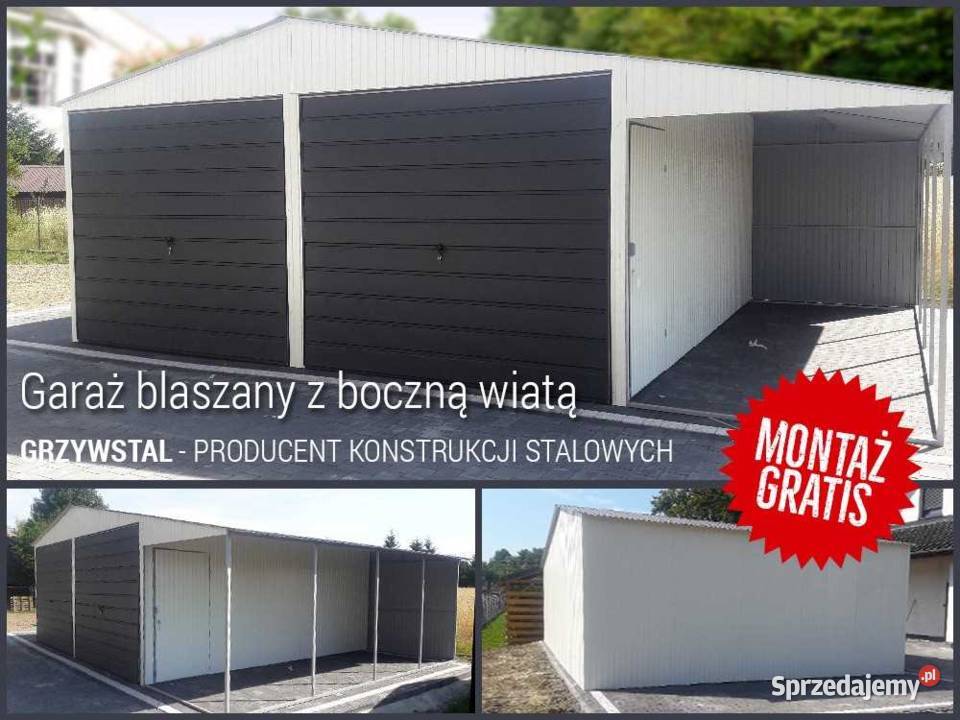 Garaż Blaszany BIAŁY Garaże Blaszane Blaszak Mielec