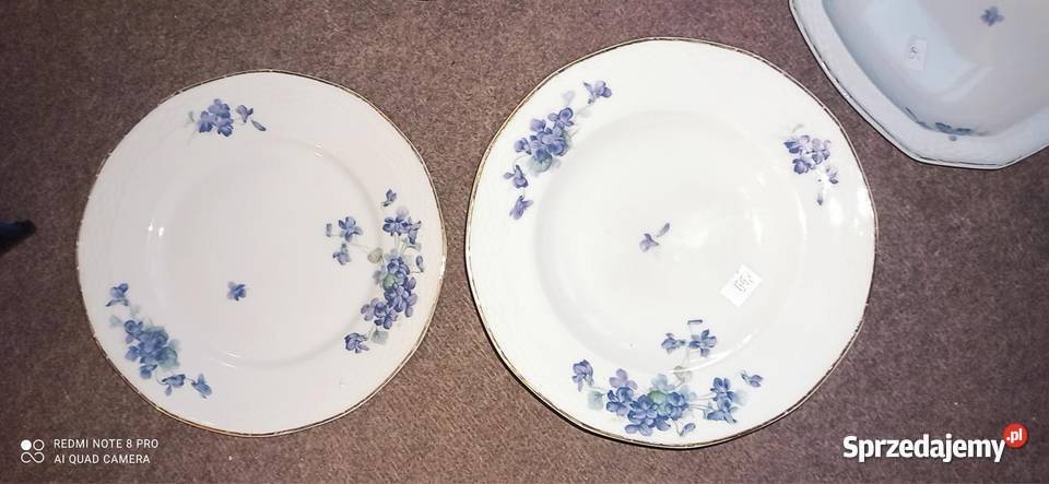 Serwis obiadowy Hutschenreuther Fiołki Syg 1914 Porcelana i szkło Gdańsk sprzedam