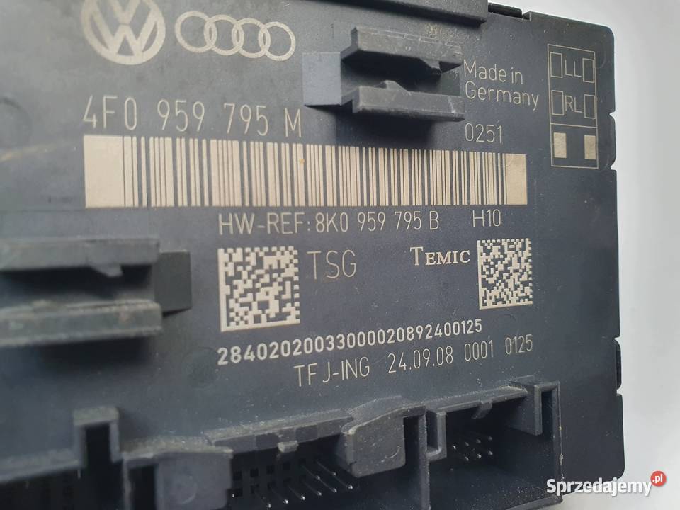 MODUŁ STEROWNIK DRZWI PRAWY LEWY TYŁ Audi A6 C6 Pozostałe lubelskie Chełm sprzedam