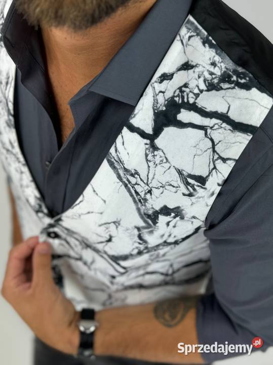 GIOVANNI PERA kamizelka męska D625 biała czarny Ostrów Wielkopolski