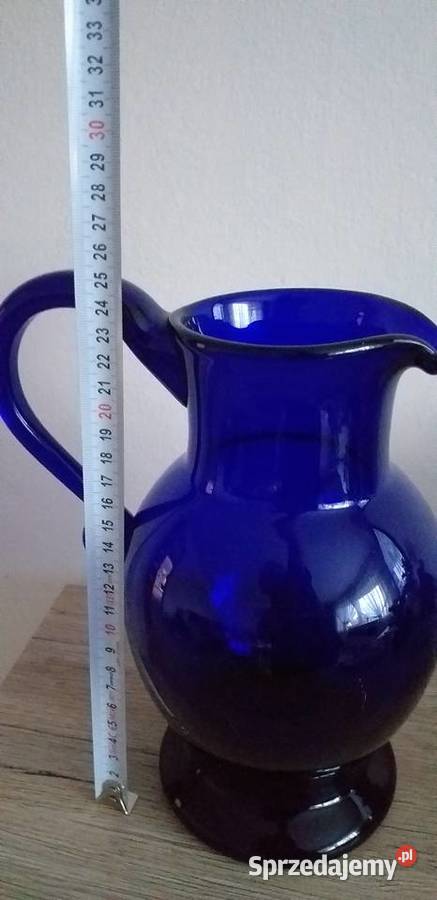 Kobaltowy dzbanek z czasów prl Przedbórz