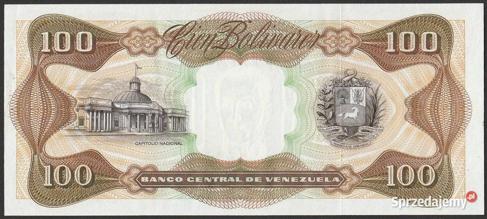 WENEZUELA 100 bolivares 1992 Bolivar stan łódzkie Łódź sprzedam