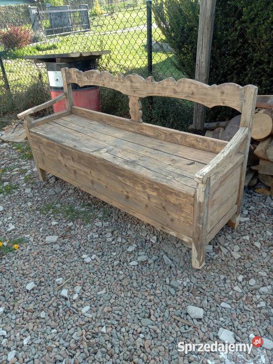 Wiejska ława orginal Antyki, Sztuka, Kolekcje Gdów